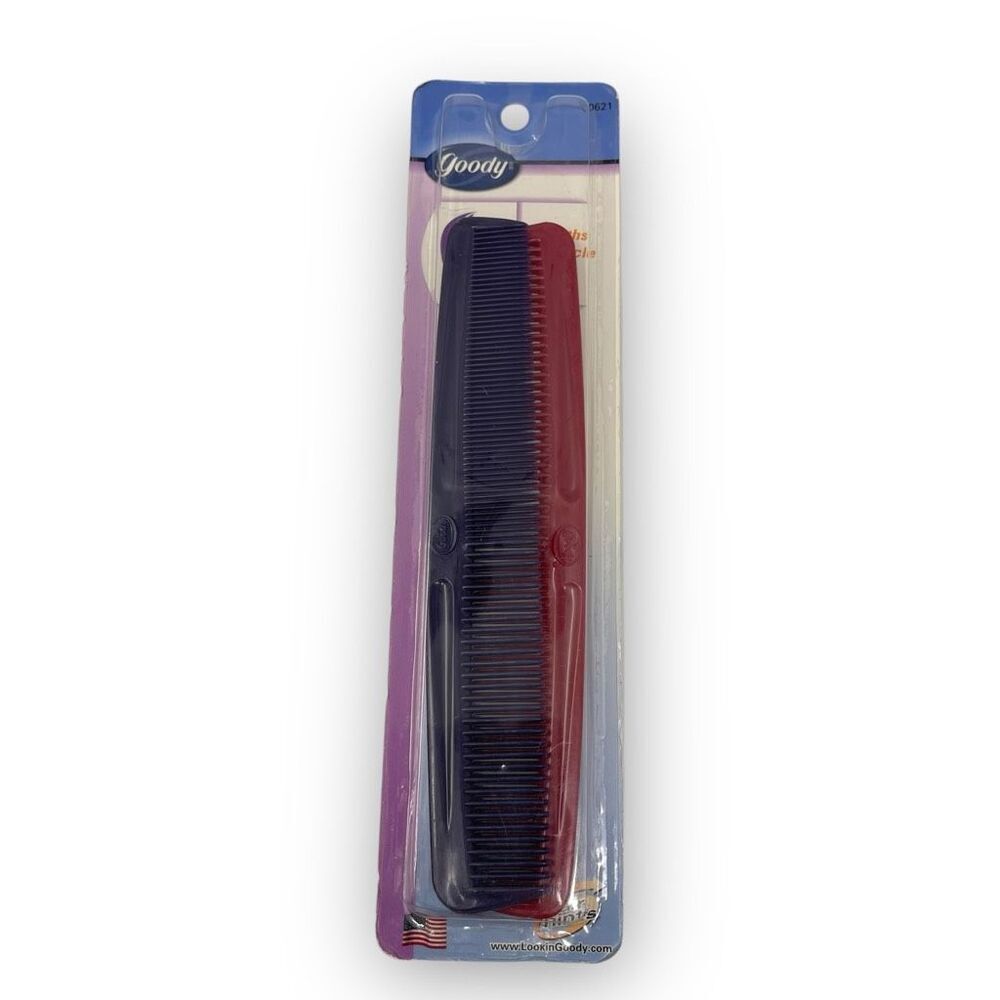 Vintage Goody Value Pack 2 Styling Combs Purple  Red 2000 USA Item 00621 New NIP